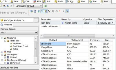 Monthly Expenses Cube